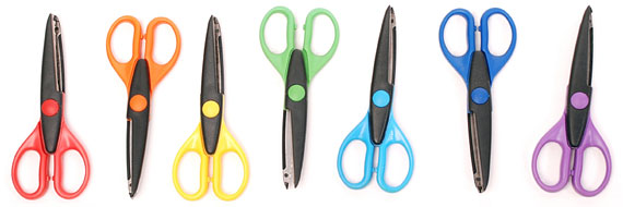 colorful craft scissors
